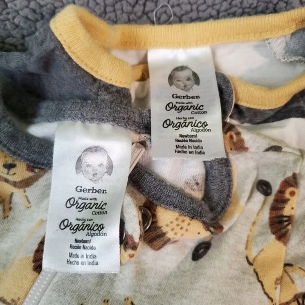 Two romper footies Newborn Organic Cotton baby boy clothes - Picture 4 of 4